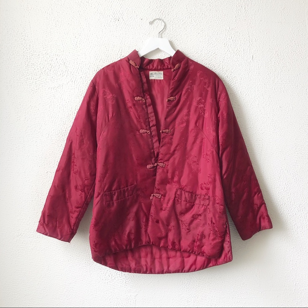 Vintage Gin Chiao Red Kimono Jacket Size Large